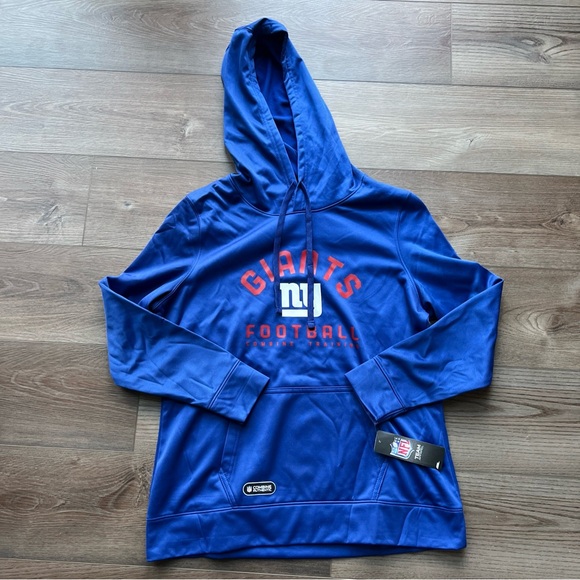 Womens New Era NFL Combine Hoodie Blue New York Giants - Picture 1 of 5